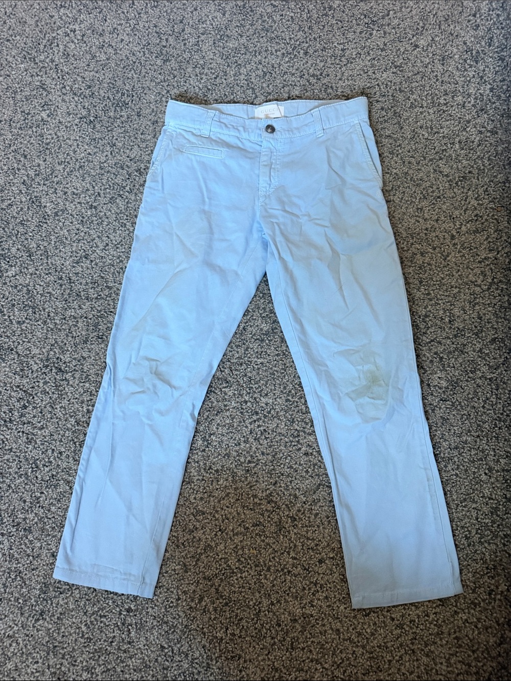Gucci Light Blue Kids Formal Chinos